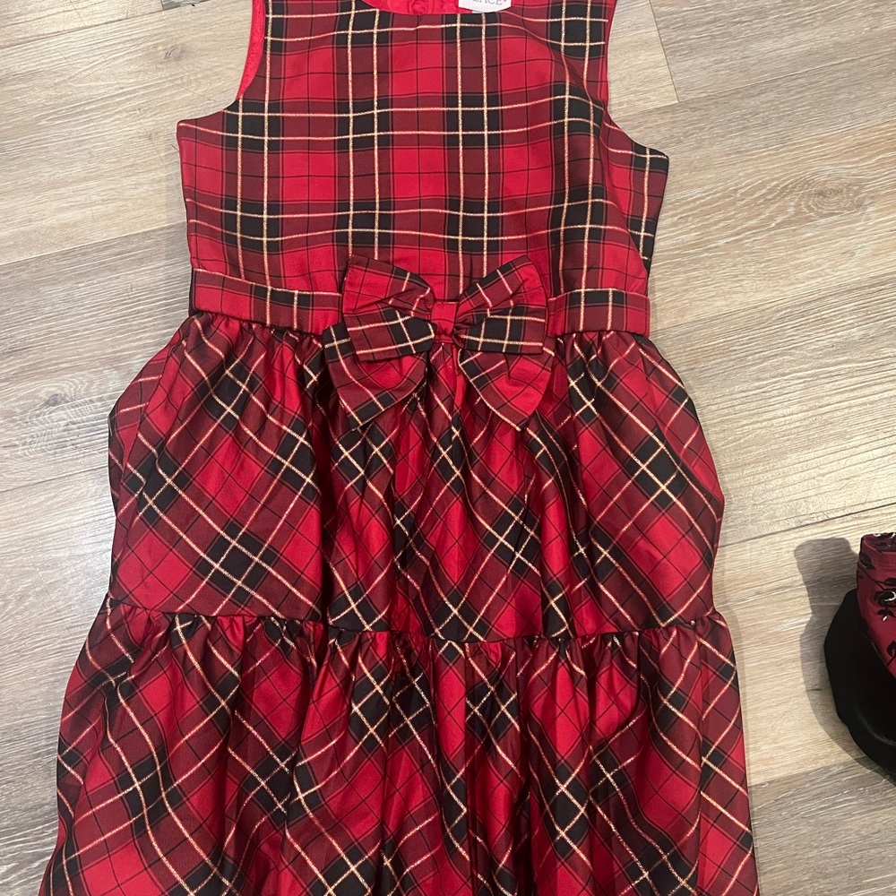 The Children's Place Red Plaid Formal Dress